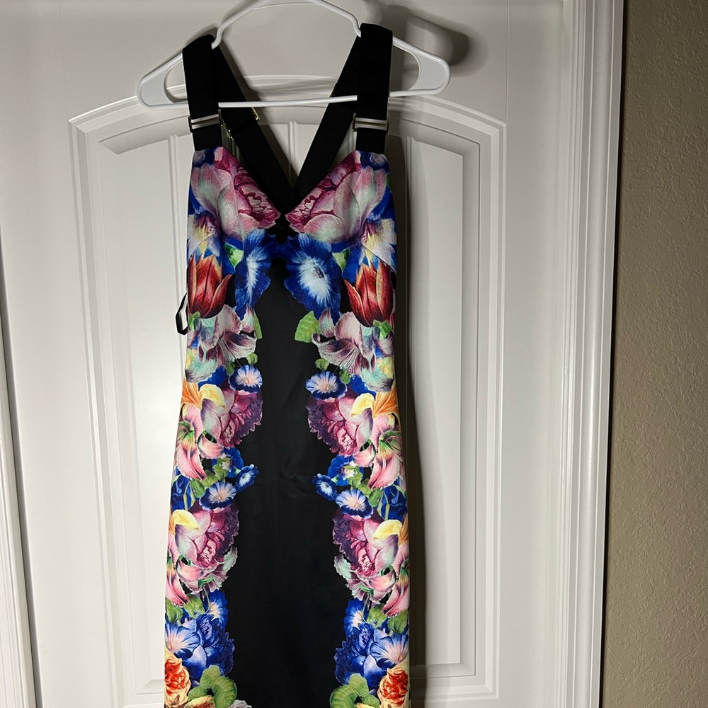 Multicolored Ted Baker dress- US size 10- See size chart in photo above…